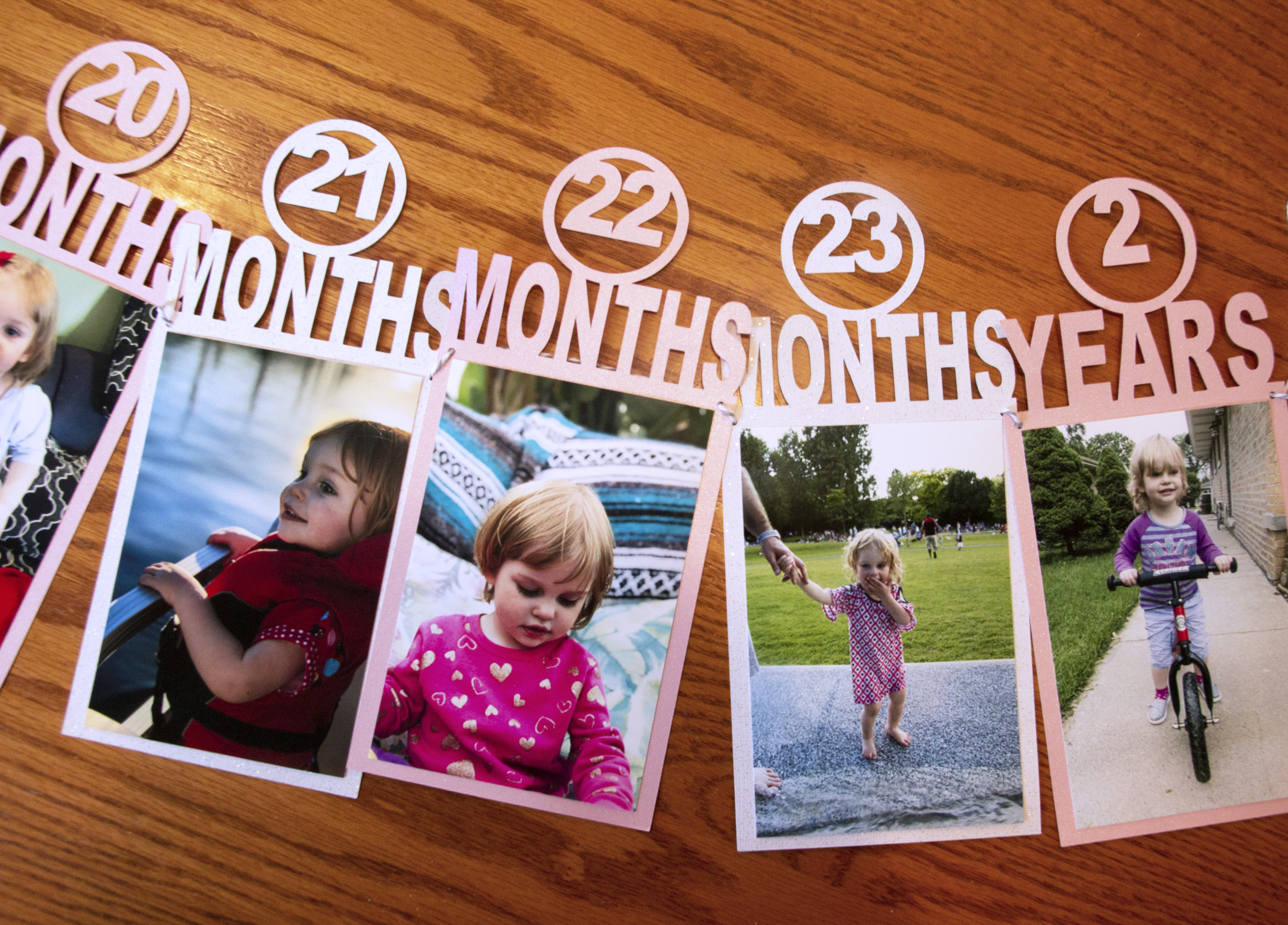 2 year old birthday sign with pictures