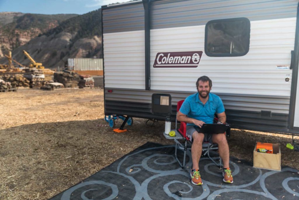 Man works remotely from an RV | turn your hobby into a business