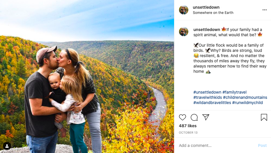 unsettledown instagram travel family