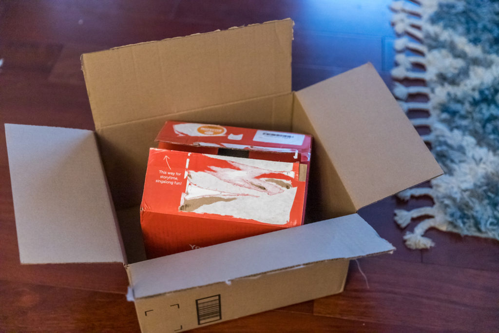Amazon box shipped from Amazon Warehouse