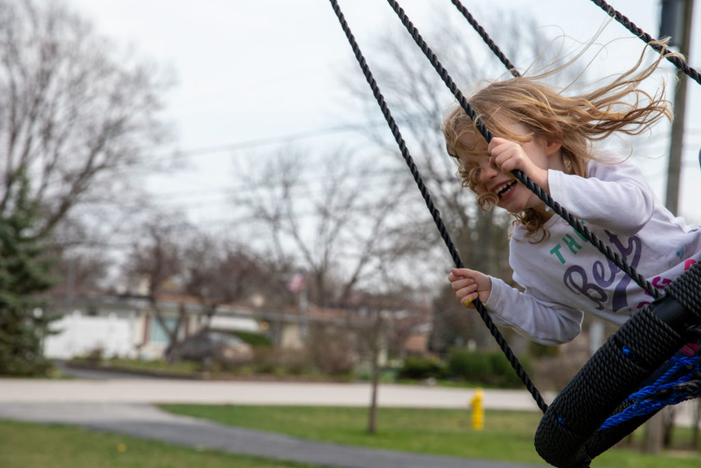 Fresh air boosts immune system 4-year-old tree swing