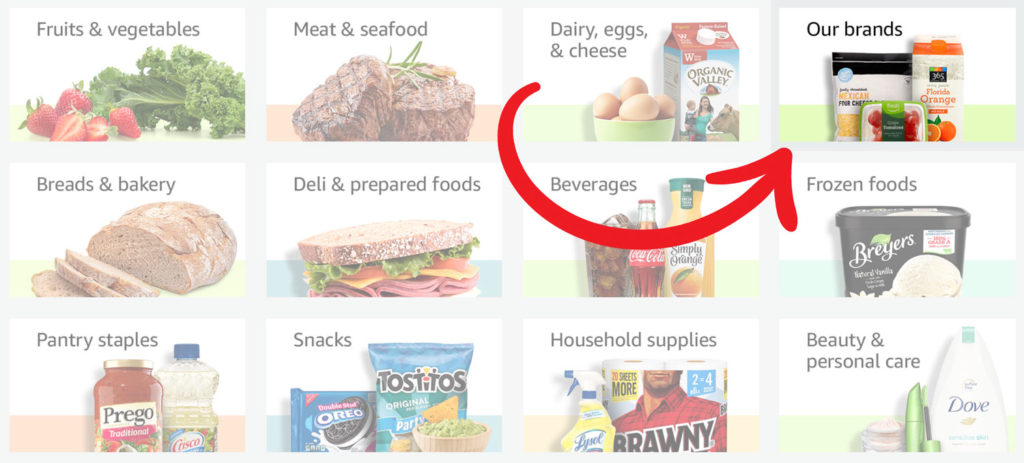 Amazon Fresh brand groceries