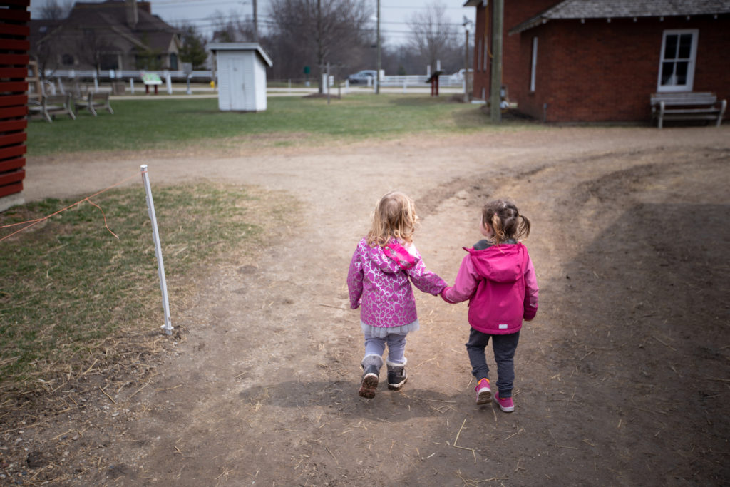 friends playing holding hands