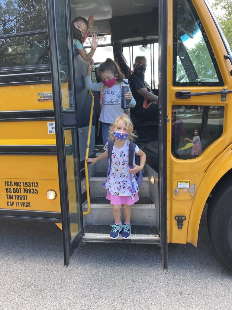 kindergarten bus rider