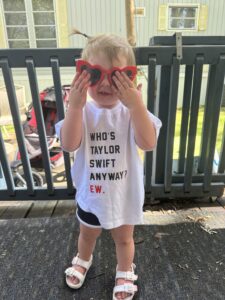 one year old dressed as taylor swift costume